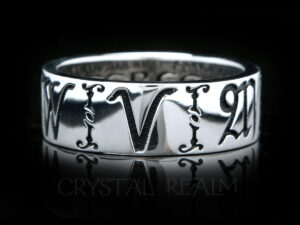 6mm wide posy ring with initials or name