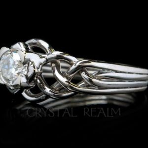 avalon four band puzzle ring with half-carat diamond in avalon setting