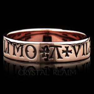 handmade rose gold poesy ring here is my heart guard it well