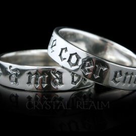 sterling silver poesy ring with the words in french you have my whole heart for my whole life