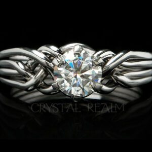 athena diamond puzzle ring in platinum or your choice of precious metals